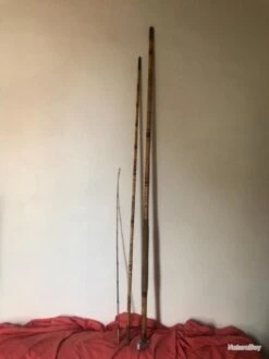 1 Canne Bambou 3,80 M Pexor Pezon Et Michel . 3 Brins Système Auto élastic .Pêche Ancien Collection