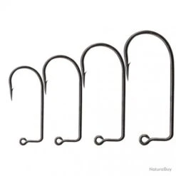 100 Hamecons Flashmer Droits Tête Plombée N°4/0