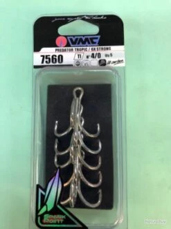 5 Hameçon Triple 4/0 Réf 7560ti Ou 7560 Predator Tropic Vmc Pêche Mer Exotique