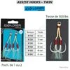 ASSIST HOOKS TWIN EXPLORER TACKLE 1/0 -Daiwaori Magasin 00001 ASSIST HOOKS TWIN EXPLORER TACKLE 1 0