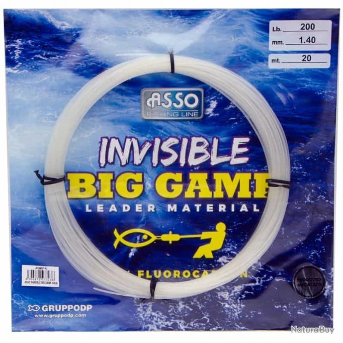 Asso Fluorocarbon Invisible Big Game 20m 200lb 3 Asso Fluorocarbon Invisible Big Game 20m 200lb