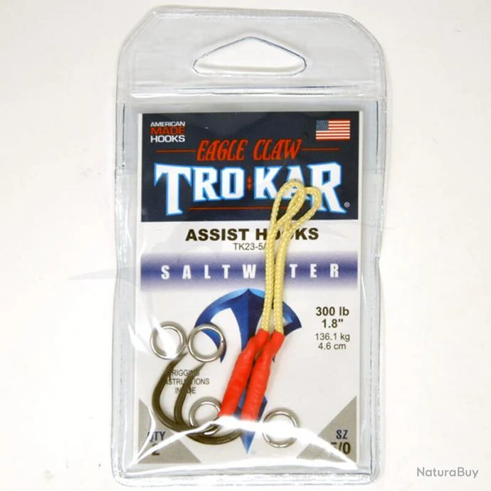 Eagle Claw TK23 Assist Hook 5/0 3 Eagle Claw TK23 Assist Hook 5/0