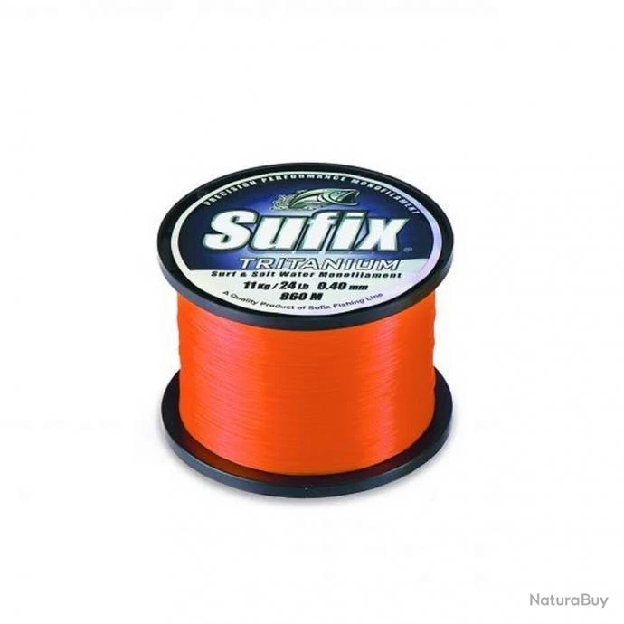 Fil Nylon Monofilament Sufix Tritanium 1/4lb Orange 65/100 - 325 M 3 Fil Nylon Monofilament Sufix Tritanium 1/4lb Orange 65/100 - 325 M