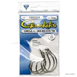 Gamakatsu Circle Hooks Big Eye Tin 6/0