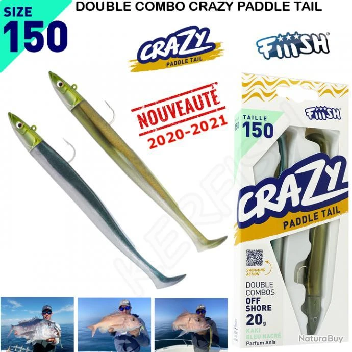 NOUVEAUTE 2021 ! Double Combo CRAZY PADDLE TAIL CPT1226 TK FIIISH 3 NOUVEAUTE 2021 ! Double Combo CRAZY PADDLE TAIL CPT1226 TK FIIISH