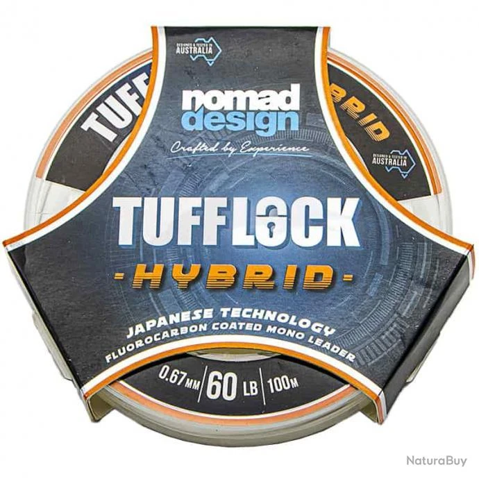 Nomad Tufflock Hybrid Fluorocarbon Coated Mono Leader 60lb 3 Nomad Tufflock Hybrid Fluorocarbon Coated Mono Leader 60lb