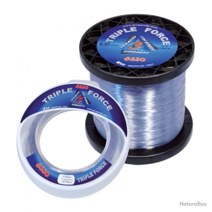 Nylon Asso Triple Force IGFA - 1000 M 90/100-60,4KG 3 Nylon Asso Triple Force IGFA - 1000 M 90/100-60,4KG