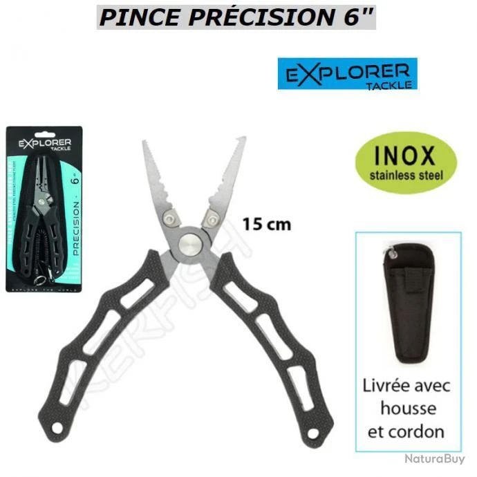 PINCE PRECISION 15 Cm-6" EXPLORER TACKLE 3 PINCE PRECISION 15 Cm-6" EXPLORER TACKLE