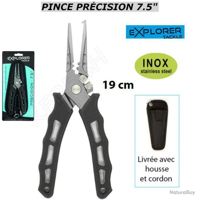 PINCE PRECISION 19 Cm-7.5" EXPLORER TACKLE 3 PINCE PRECISION 19 Cm-7.5" EXPLORER TACKLE