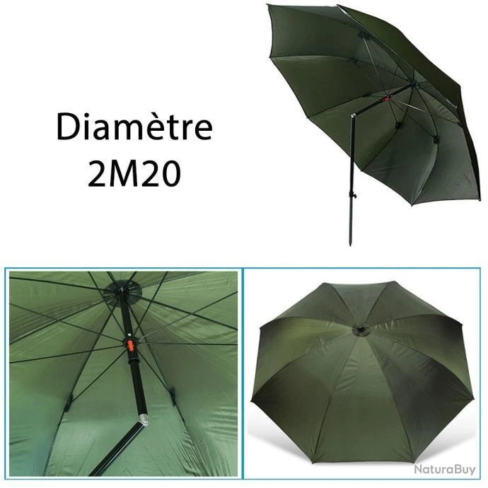 Parapluie De Pêche Nylon Vert 2M20 3 Parapluie De Pêche Nylon Vert 2M20