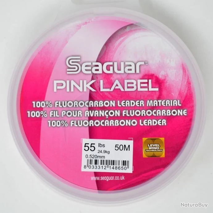 Seaguar Fluorocarbon Pink Label 50m 55lb 3 Seaguar Fluorocarbon Pink Label 50m 55lb