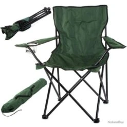 Siège Chaise Pliant Vert Compact Pour La Pêche / Festival / Chasse / Camping