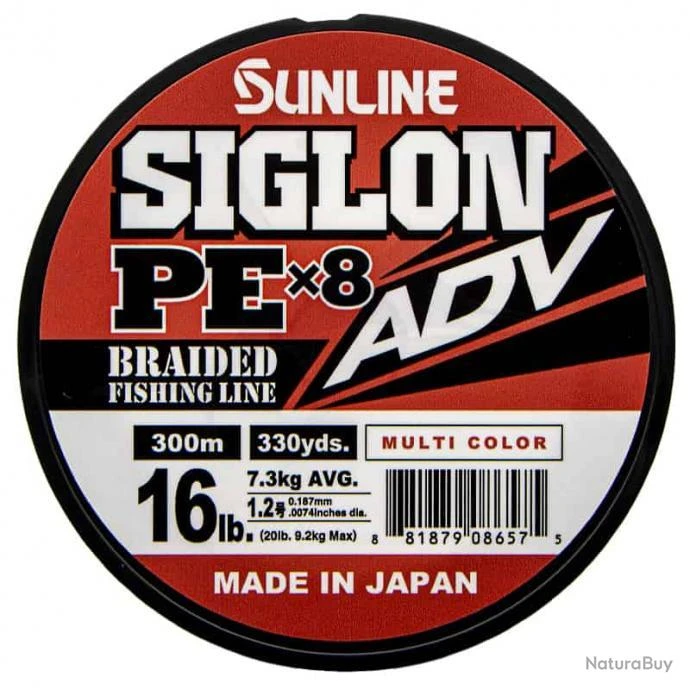 Sunline Siglon ADV PE X8 16lb Multicolore 3 Sunline Siglon ADV PE X8 16lb Multicolore