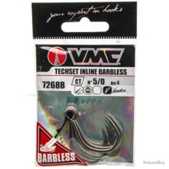 VMC 7268B Techset Inline Barbless 5/0