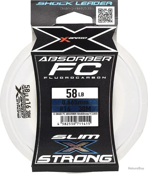 YGK X BRAID X021 FC ABSORBER SLIM STRONG - 58 LBS - 30 M 3 YGK X BRAID X021 FC ABSORBER SLIM STRONG - 58 LBS - 30 M