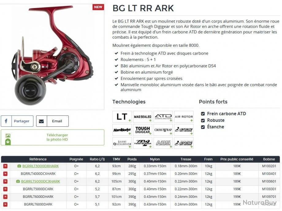 BG RR LT 6000 D ARK Moulinet Pêche Forte Daiwa 4 BG RR LT 6000 D ARK Moulinet Pêche Forte Daiwa – Image 2