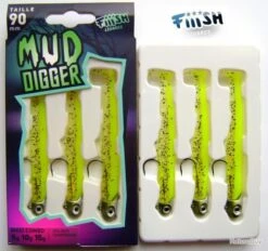 Maxi Combo MUD DIGGER FIIISH Chartreuse -Daiwaori Magasin 00002 Combo MUD DIGGER FIIISH Chartreuse