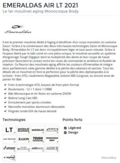 Emeraldas Air LT 2500 XH Moulinet Egi Daiwa -Daiwaori Magasin 00002 Emeraldas Air LT 2500 XH Moulinet Egi Daiwa