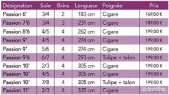 JMC Passion 10' Soie 2/3 4 Brins Canne Mouche Riviere JMC -Daiwaori Magasin 00002 JMC Passion 10 soie 2 3 4 Brins Canne Mouche Riviere JMC