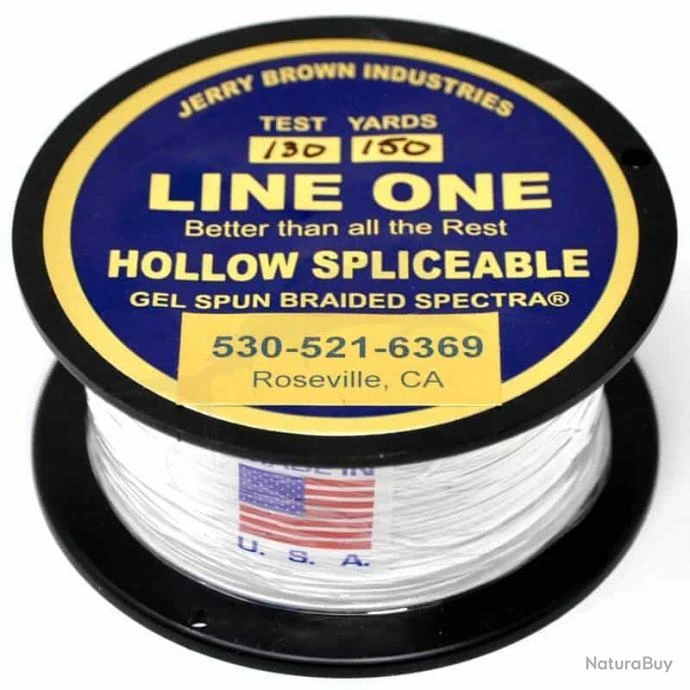 Jerry Brown Spliceable Hollow (150YDS) 130lb Blanc 3 Jerry Brown Spliceable Hollow (150YDS) 130lb Blanc