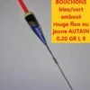 LOT 5 FLOTTEURS BOUCHONS Bleu/vert Embout Rouge Fluo Ou Jaune AUTAIN 0.20 GR L 9 CMS LOT 18