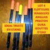 LOT 6 FLOTTEURS WAGGLERS ANGLAIS PRESTON DURA GOUTTES D'EAU 1 + 0.5 GRS LOT 31 -Daiwaori Magasin 00002 LOT 6 FLOTTEURS WAGGLERS ANGLAIS PRESTON DURA GOUTTES D EAU 1 0.5 GRS LOT 31