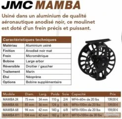 Mamba 68 Soie 7/9 Moulinet Mouche JMC -Daiwaori Magasin 00002 Mamba 68 Soie 7 9 Moulinet Mouche JMC