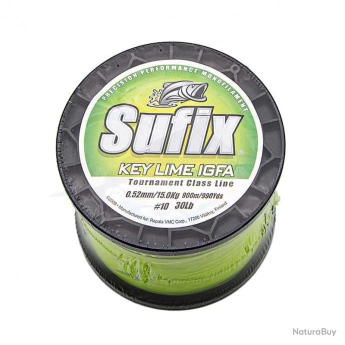 Sufix Nylon Lime IGFA Jaune 30lb 3 Sufix Nylon Lime IGFA Jaune 30lb