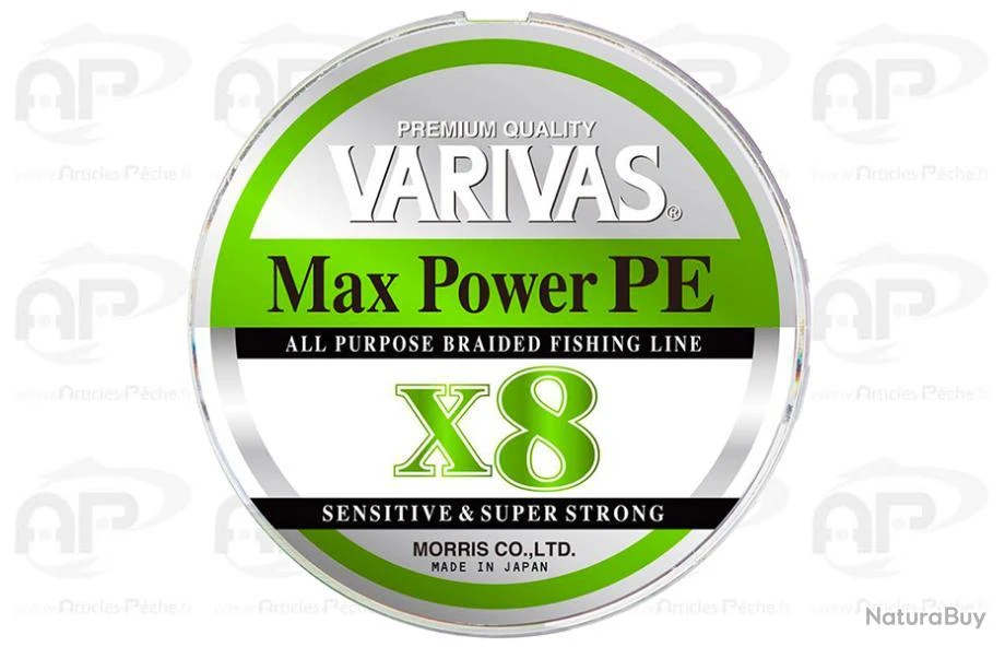 Tresse Varivas Max Power PE X8 0.18mm 150 M 3 Tresse Varivas Max Power PE X8 0.18mm 150 M