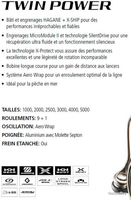 Twin Power FD C3000XG Moulinet Spinning Shimano 4 Twin Power FD C3000XG Moulinet Spinning Shimano – Image 2