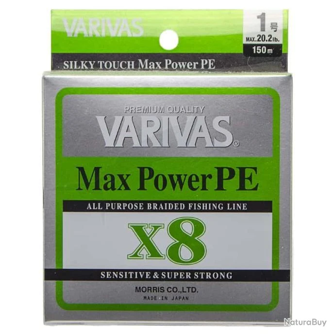 Varivas Max Power PE X8 Lime Green 150m 20,2lb 3 Varivas Max Power PE X8 Lime Green 150m 20,2lb