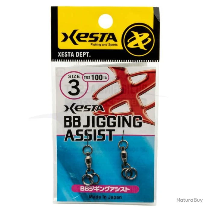 Agrafes Xesta BB Jigging Assist 100lb 3 Agrafes Xesta BB Jigging Assist 100lb