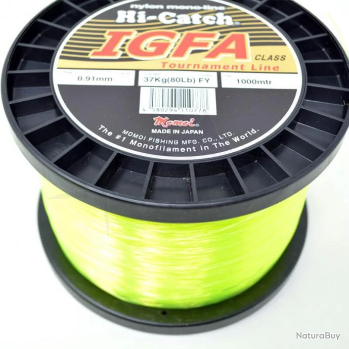 Hi-Catch Momoi IGFA Class Nylon Mono-line Jaune 80lb 4 Hi-Catch Momoi IGFA Class Nylon Mono-line Jaune 80lb – Image 2