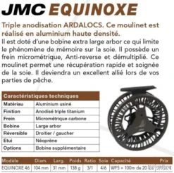 JMC Equinox 46 Soie 4/6 Moulinet Mouche JMC -Daiwaori Magasin 00003 JMC Equinox 46 Soie 4 6 Moulinet Mouche JMC