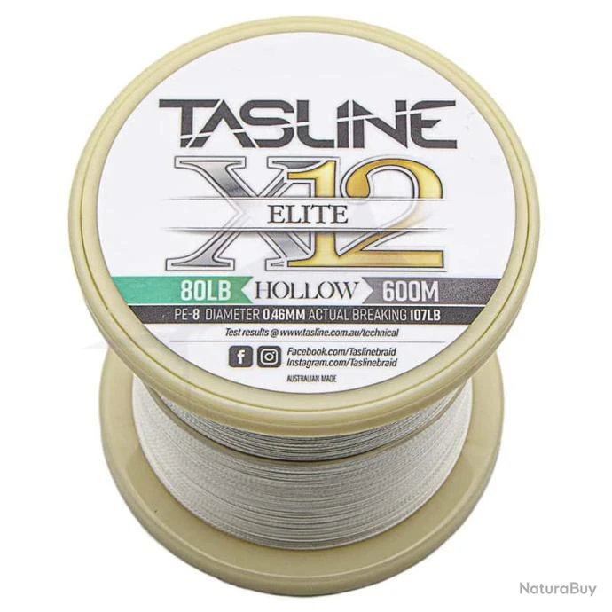 Tasline Elite Hollow 80lb 600m 3 Tasline Elite Hollow 80lb 600m