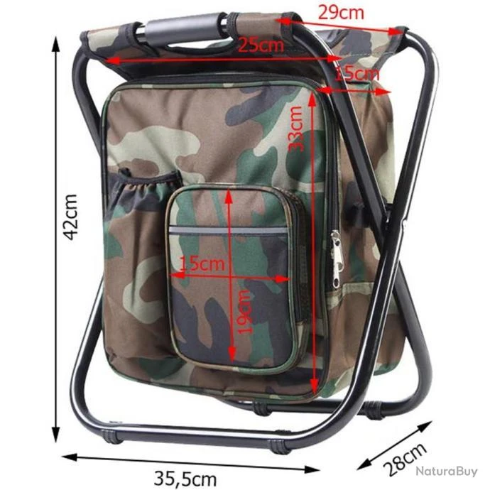 Tabouret Sac à Dos 3 En 1 Isotherme Pour Camping Randonnée Pêche Festival Plage 11 Tabouret Sac à Dos 3 En 1 Isotherme Pour Camping Randonnée Pêche Festival Plage – Image 9