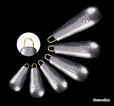 Plomb Pêche Lot De 5 Pièces 50g 4 Plomb Pêche Lot De 5 Pièces 50g – Image 2